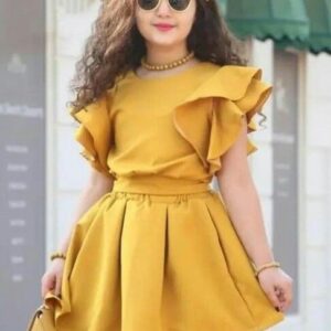 Robe Moutarde Chic Pour Fille